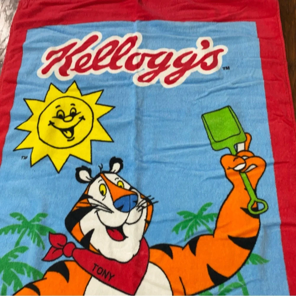 RARE 1994 Kellogg’s Tony The Tiger Beach Towel Hilasal Cotton Cereal Promo  AA14
